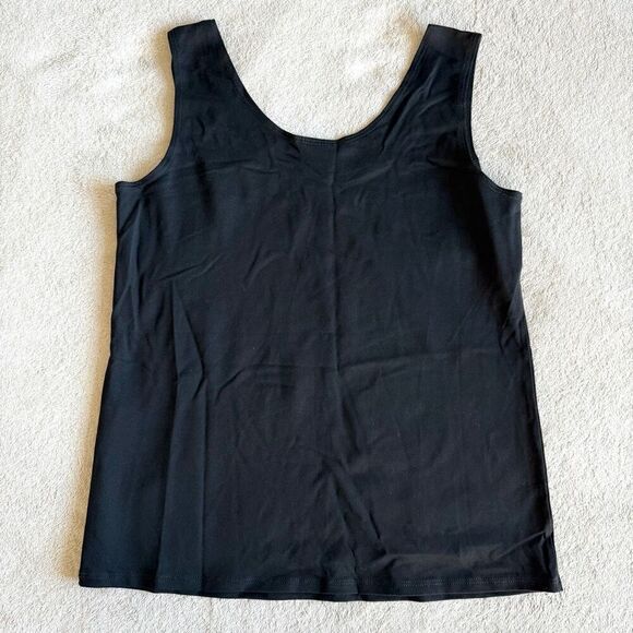 NWOT Chico’s Women’s Microfiber Black Tank Top - Picture 4 of 8